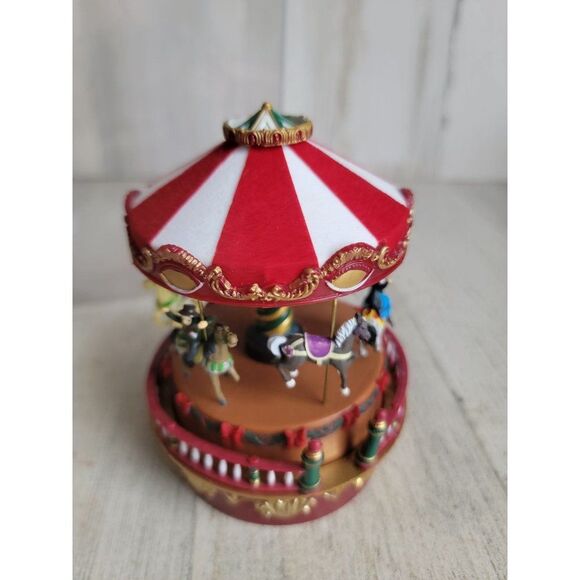 Mr Christmas mini wind up Carousel Here Comes Santa Claus - Picture 5 of 10